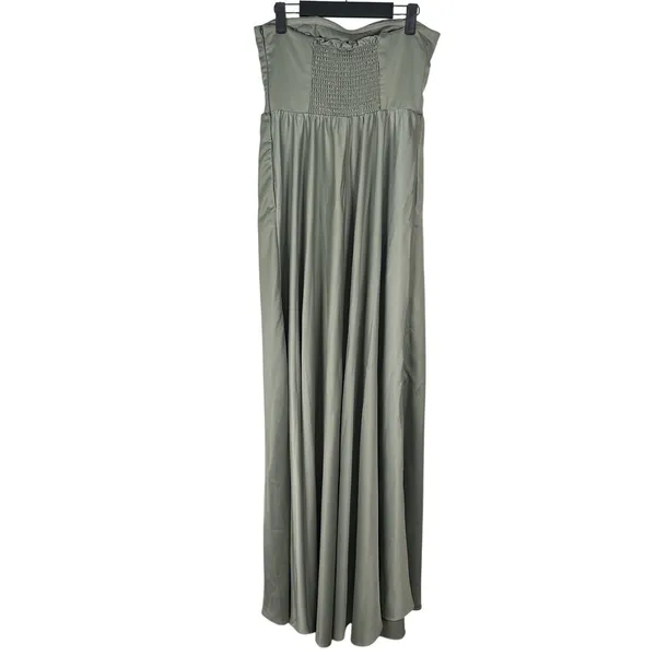 NEW BHLDN Strapless Convertible Stretch Maxi Gown Formal Dress Womens Sz 8 Green - Image 6