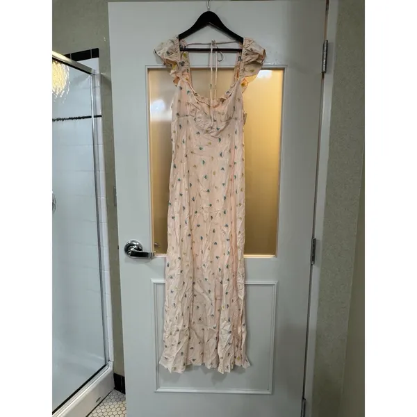 Anthropologie Scallop Babydoll Midi Dress XL Embroidered Sundress Slip Dress - Image 4