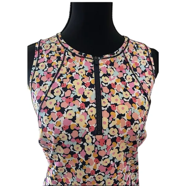 Athleta Floral Court Dress Petite Medium Sleeveless Active Tennis Golf - Image 4