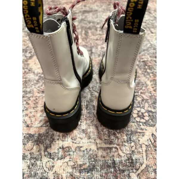 Dr. Martens Jadon Platform Boots White Leather‎ Women's 5 Punk Grunge Y2K - Image 8