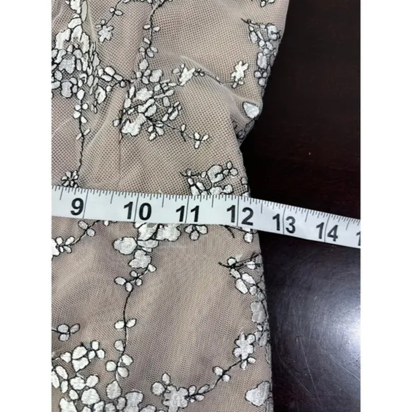 Bronx & Banco White Lace Floral Illusion Midi Dress Fits S Ethereal Elegance - Image 16