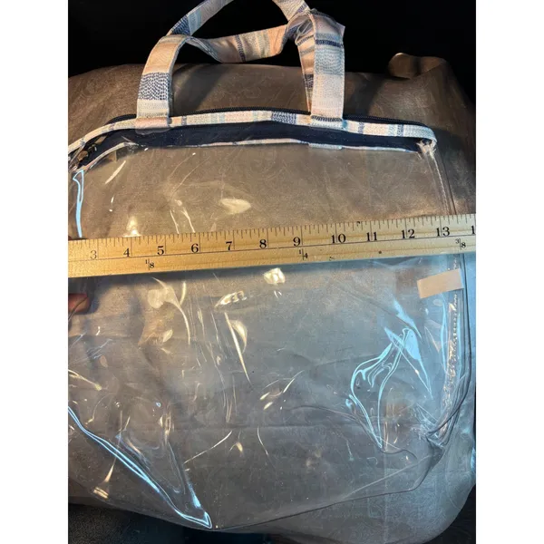 Sophia Joy Conair Clear Tote Bag Set Striped Organizer Travel Kit A30191 - Image 3