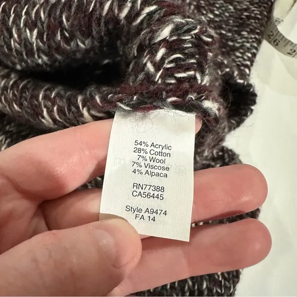 Madewell Firelight Wool Alpaca Blend Cable Knit Long‎ Sleeve Pullover Sweater S - Image 6