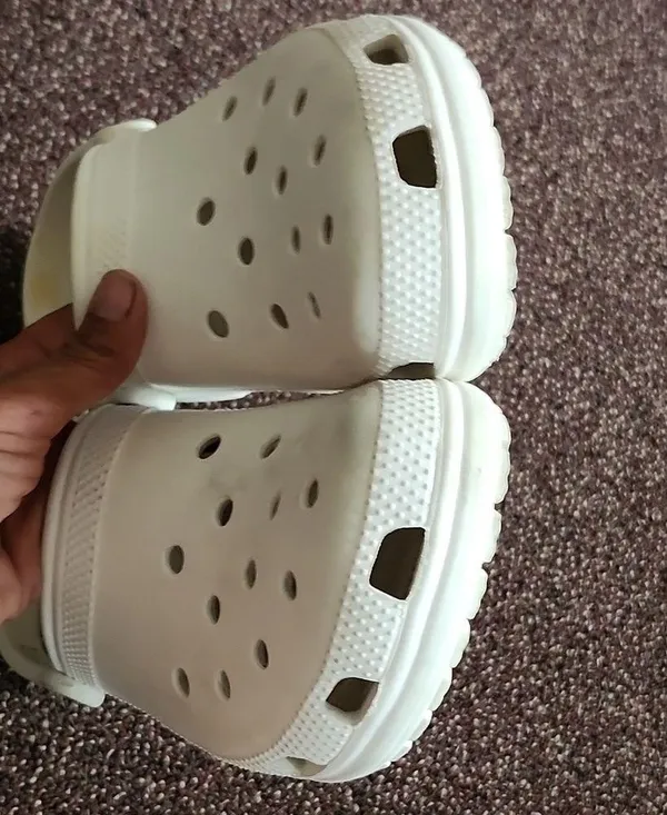 White Crocs Size 11 - Image 8