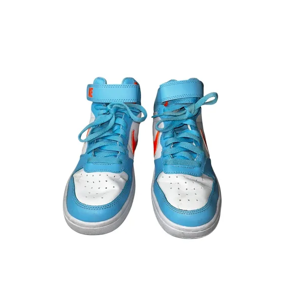 Nike Court Borough Mid 2 GS Blue White Orange High Top Sneakers Youth 4.5Y - Image 10