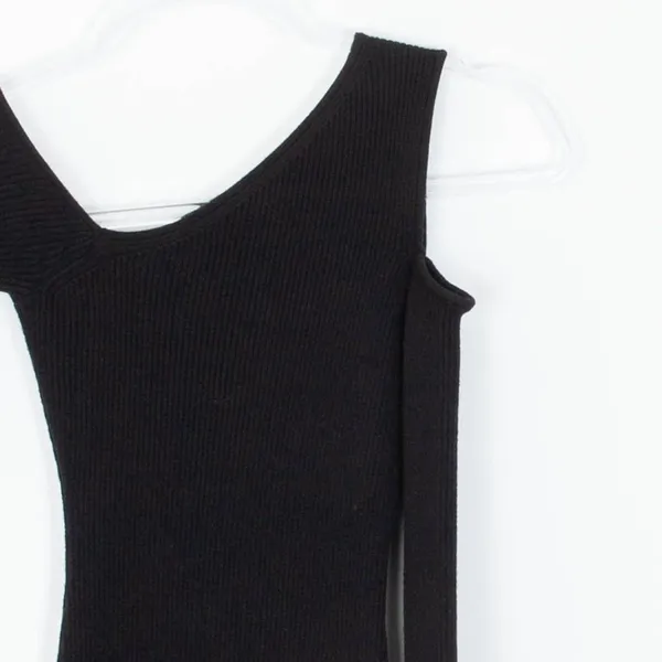 NBD Revolve Black Len Mini Dress‎ Ribbed Womens Size XS - Image 4