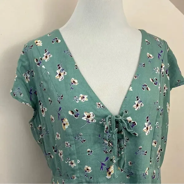 Showpo Secret Cure Mini Dress Mint floral 14 - Image 3