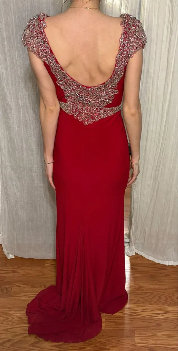 May Queen Couture Formal Pageant or Prom Red Size 4 - Image 2
