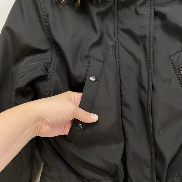 S13/NYC Winter Coat Womens Small puffer parka Faux Fur Hood lining‎ penny lane - Image 3