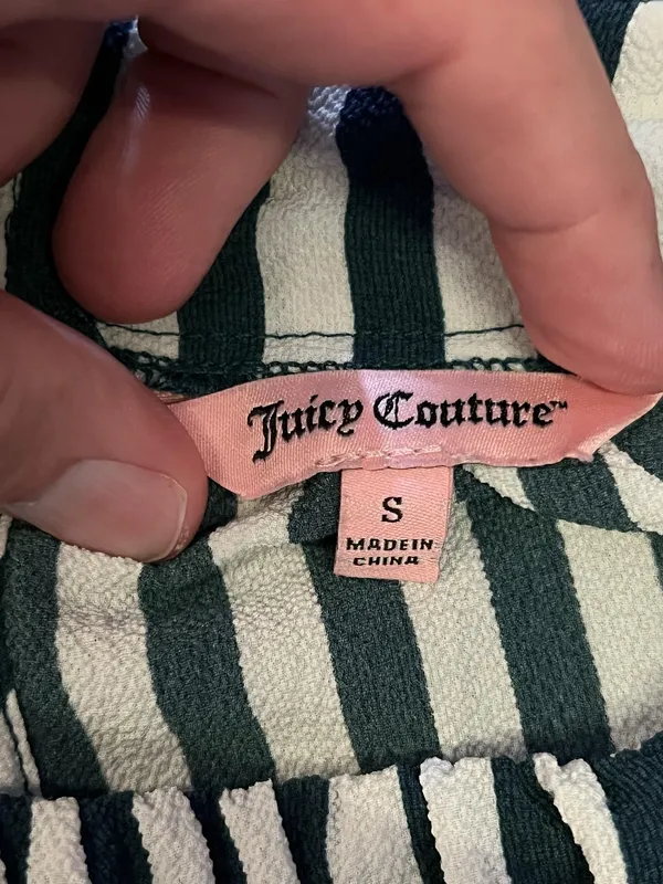 Juicy Couture Dress Womens Small Blue Stripe Belted Sleeveless Shift Nautical - Image 12