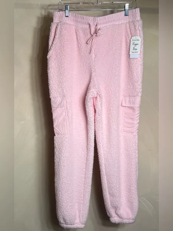 Hippie Rose Women’s Ballet Slipper Cozy Sherpa Joggers,Casual Loungewear|Size:L - Image 10