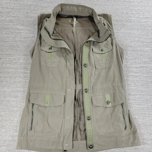 Kuhl Utility Vest Womens S Khaki Zip Up Cargo Military Outdoor Safari Gorpcore - Image 14