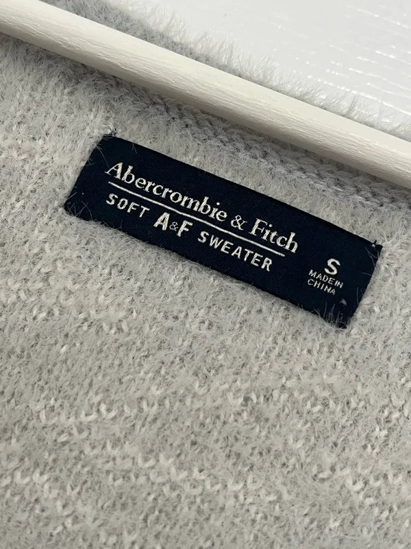 Abercrombie & Fitch Soft AF Cardigan S Fuzzy Animal Print Y2K Cozy Balletcore - Image 4