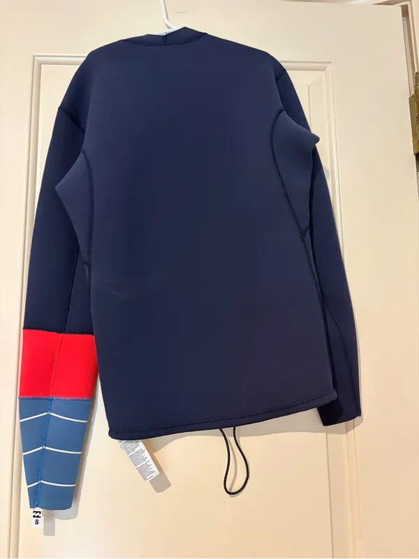 Billabong Navy Neoprene Surf Wetsuit Top Size 2 - Image 3