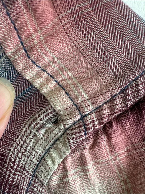American Eagle Outfitters Plaid Button-Down Shirt in Blue, Red & White - Image 4