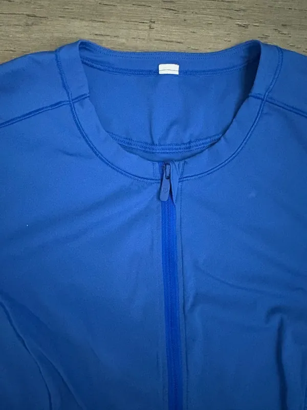 Lululemon Flash Forward Half Zip Cerulean Blue Sz 2 - Image 6