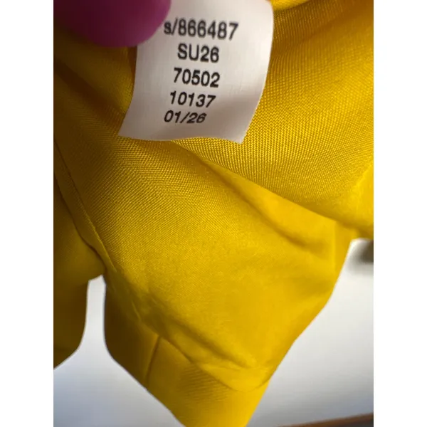 Ann Taylor Open Front Cropped Blazer Lemon Curry Yellow Small Jacket Career S - Image 6