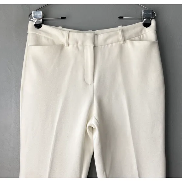 Worthington Dress Pants Size 6 Slim Fit White Ankle Ponte Trousers Office Career - Image 2