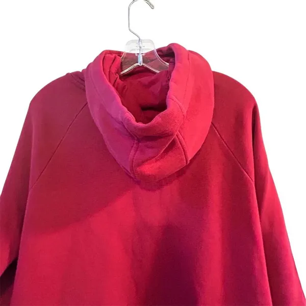 Nike Women's Funnel Neck Hoodie Red Size L Long Sleeve Casual‎ - Image 11