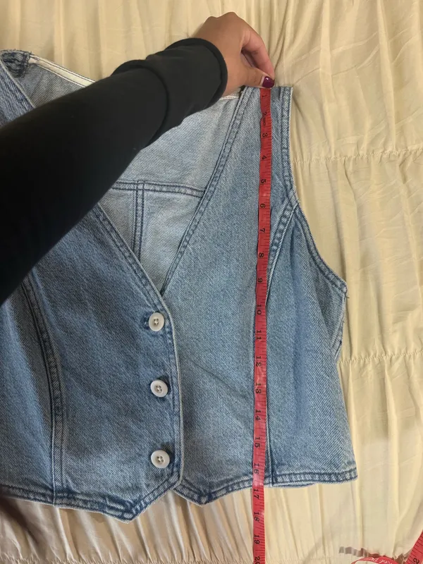 Madewell Katrina Denim Crop Vest Top - Image 6