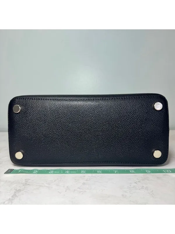 Kate Spade Black Leather Margaux Satchel Tote with Crossbody Strap - Image 7