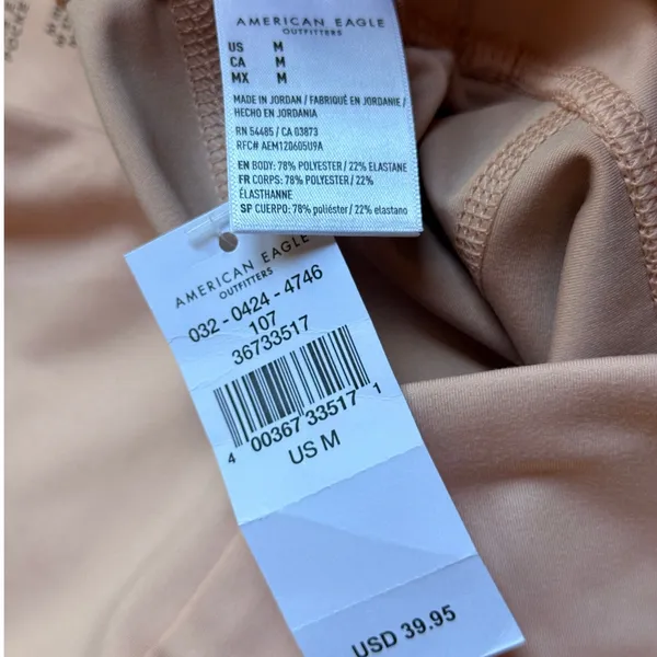 American Eagle The Everything Pocket Legging Pink Highest Rise Medium 0424-4746 - Image 5