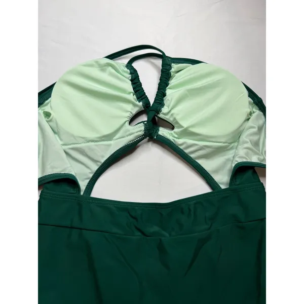 Cupshe Womens Forest Green Cutout Halter One Piece Swimsuit Size S - Image 5