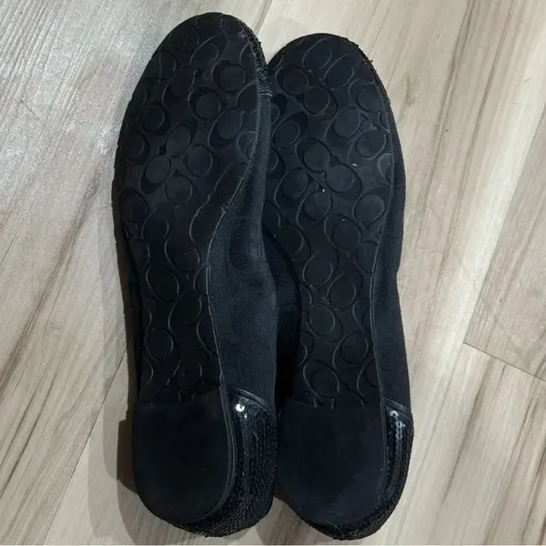Coach Black Sequined Toes Ballet Flats Shoes Women’s 8.5 - Image 3