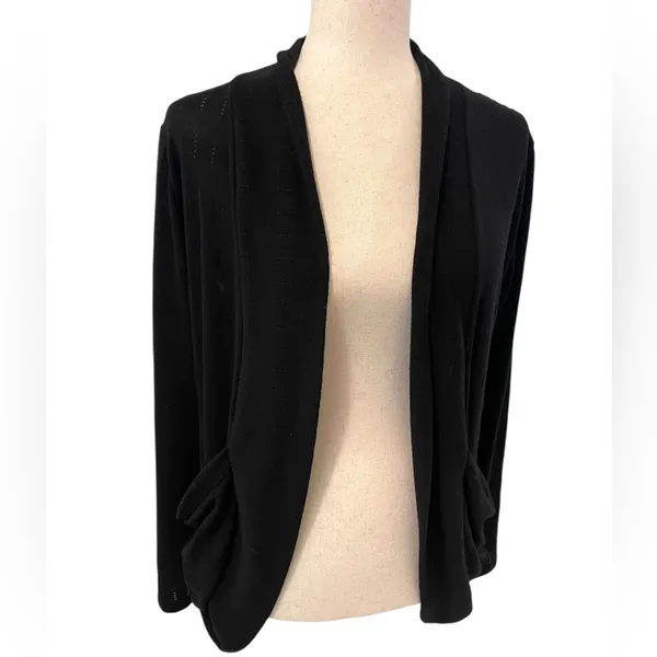 Vintage y2k wet seal black lace cardigan Whimsigoth Fairygrunge Med Large USA - Image 3