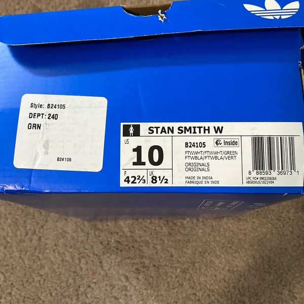 New Adidas Stan Smith Women's Sneakers Size 10 - Image 3