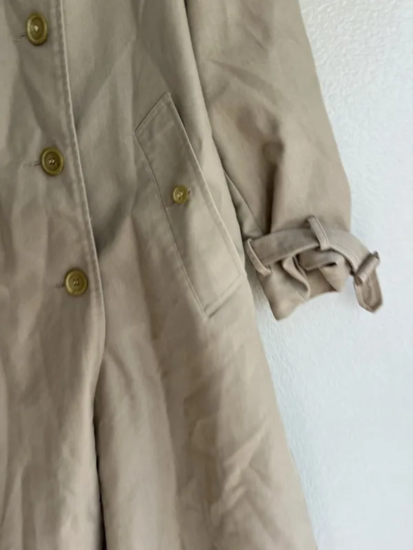 vintage Sears Fashions double button trench coat in beige 1970’s Women’s Sz L - Image 9