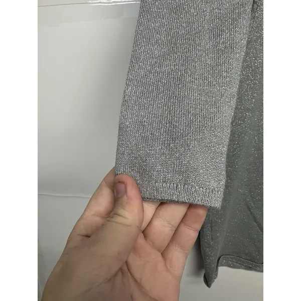 Abercrombie & Fitch Women’s XS Light Gray Long Sleeve Bodycon Sweater Dress - Image 3