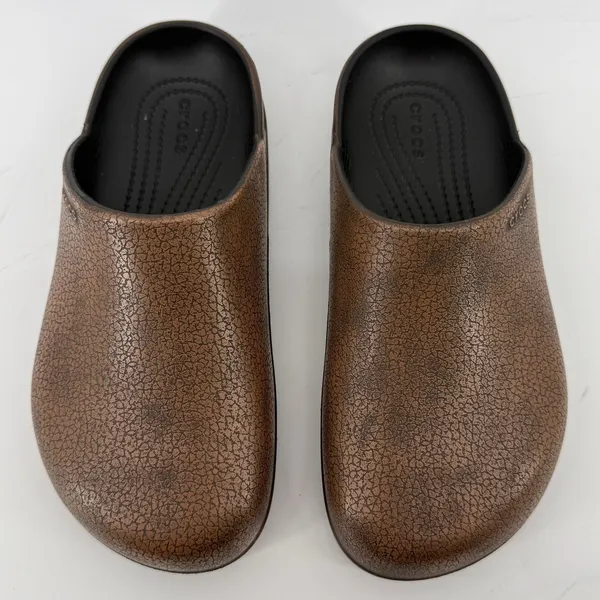 Crocs Dylan Burnished Slip On Clog Mule Brown Men 5/Women 7 Casual Comfy New - Image 3