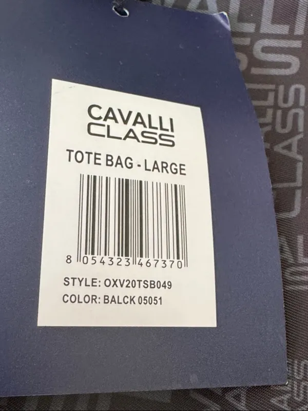 Cavalli Class large black tote bag - Image 3