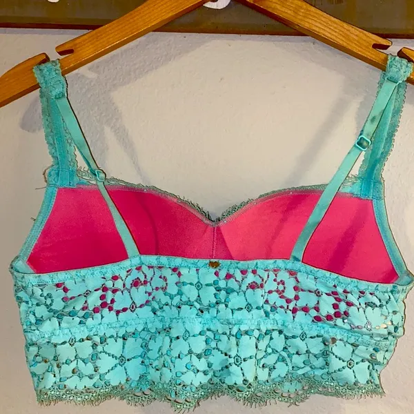 Lace Turquoise PINK Bralette - Image 2