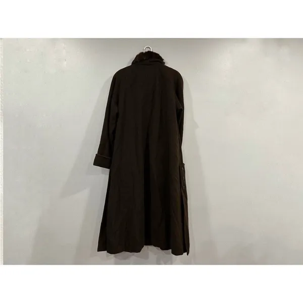 Donnybrook Wool Rabbit Collar Brown Long Coat Vintage VTG 14 AS IS - Image 7
