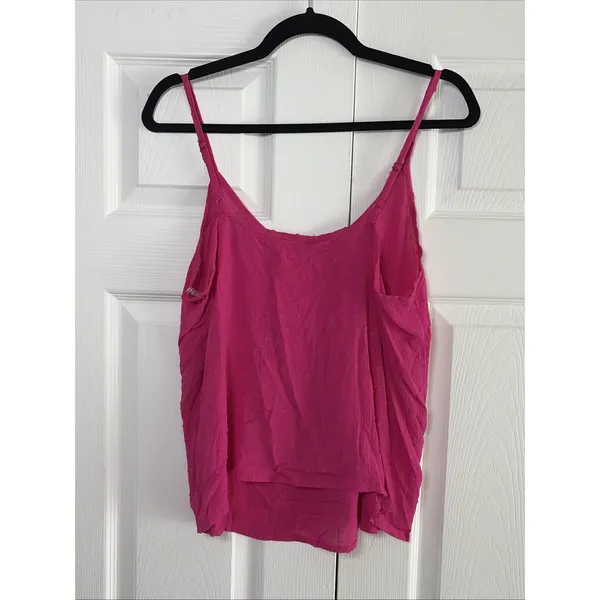 Panhandle Swiss Dot Camisole Womens Size M Hot Pink Cami Tank Top Sleeveless - Image 5