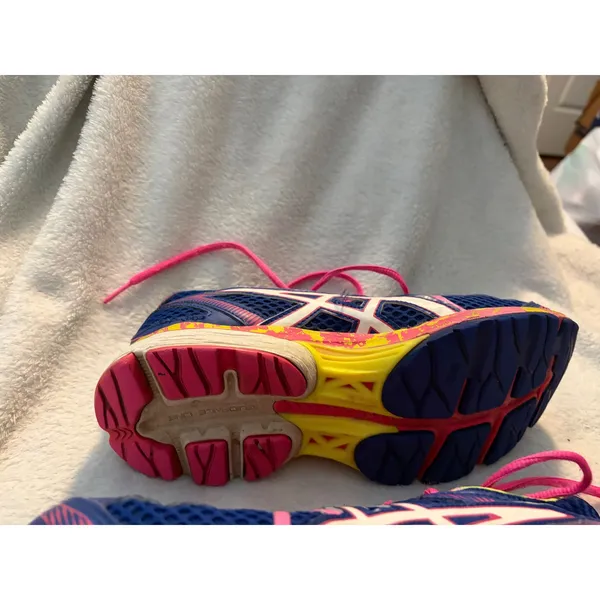 Asics Gel-Contend 3‎ Running Shoes Vibrant Blue Pink Yellow Sneakers Size 7.5 - Image 6