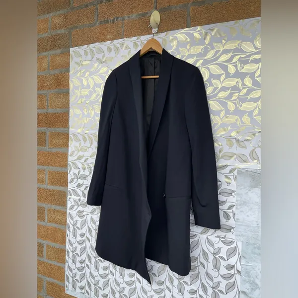 AllSaints Verne Draped Blazer Dress - Avant Garde Asymmetric - Black EU 36 - Image 5