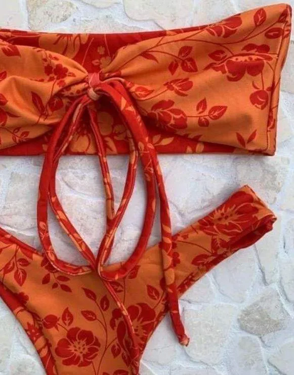 Leni Swims Siesta Bikini Red Size XS - Image 2