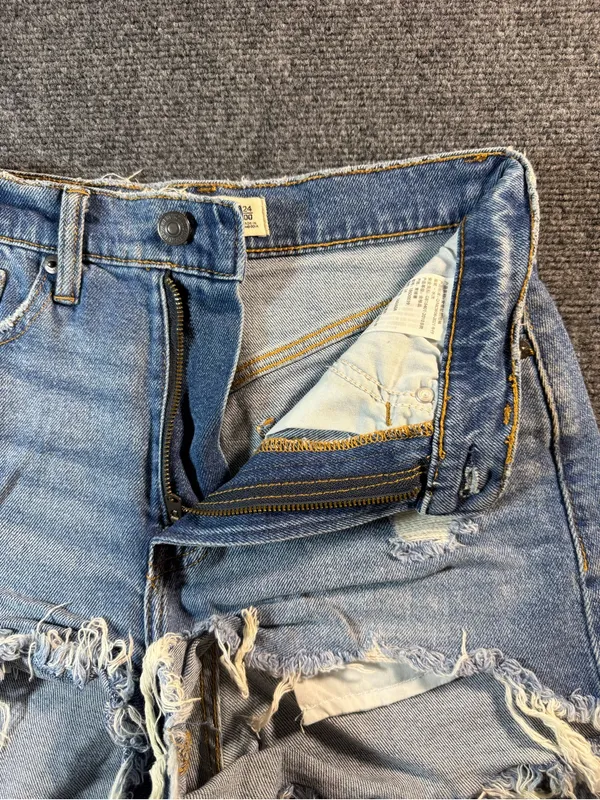 Abercrombie & Fitch Shorts Women's 24 00 Short High Rise Curve Love Distressed - Image 3