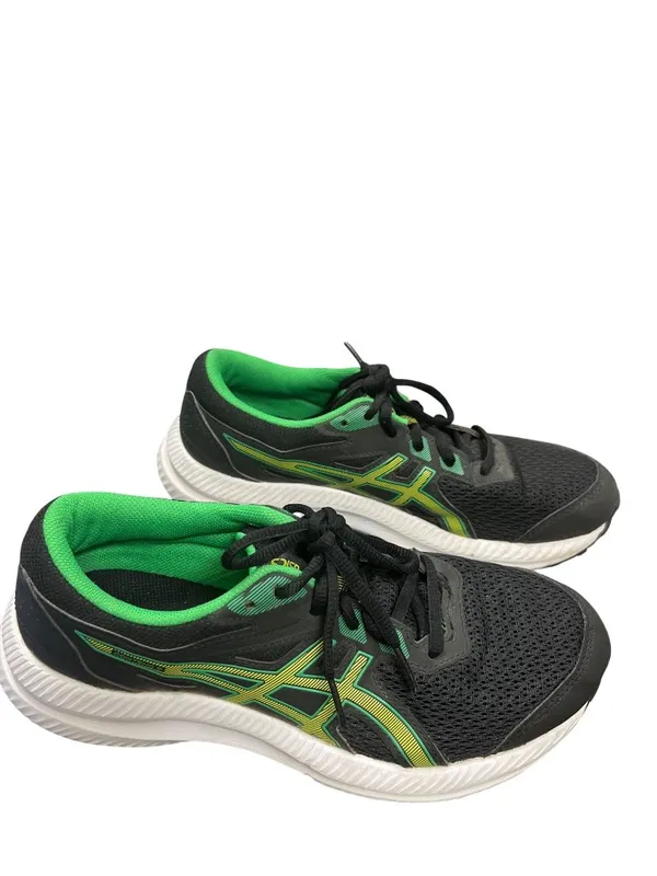Asics Contend 8 wms black green leather fabric low sneakers sz 6.5 SKU 10-142 - Image 3