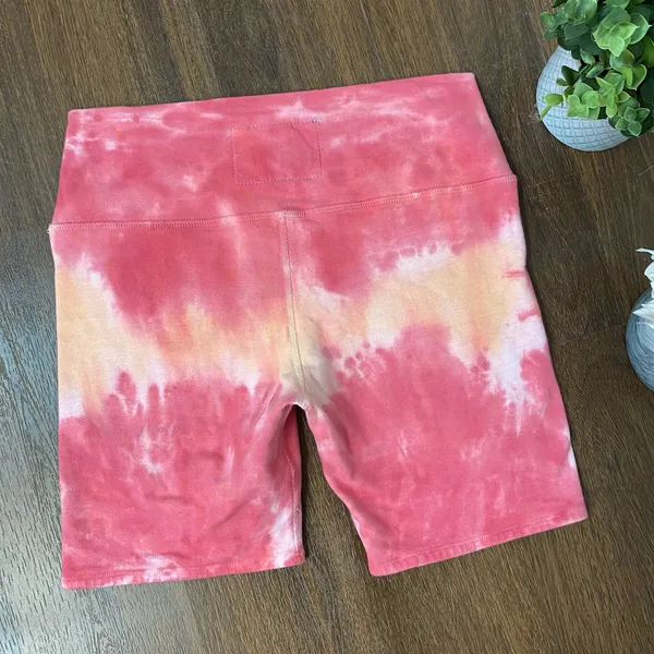LA DETRESSE L'orange Pink Tie-Dye Bike Shorts Large Activewear - Image 4