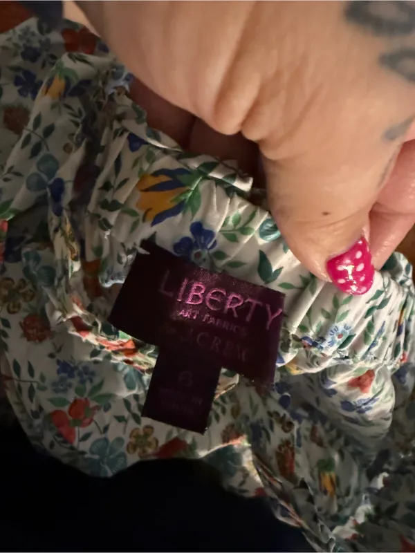 Liberty Art Fabrics Floral Ruffle Blouse Cottagecore Boho - Image 6