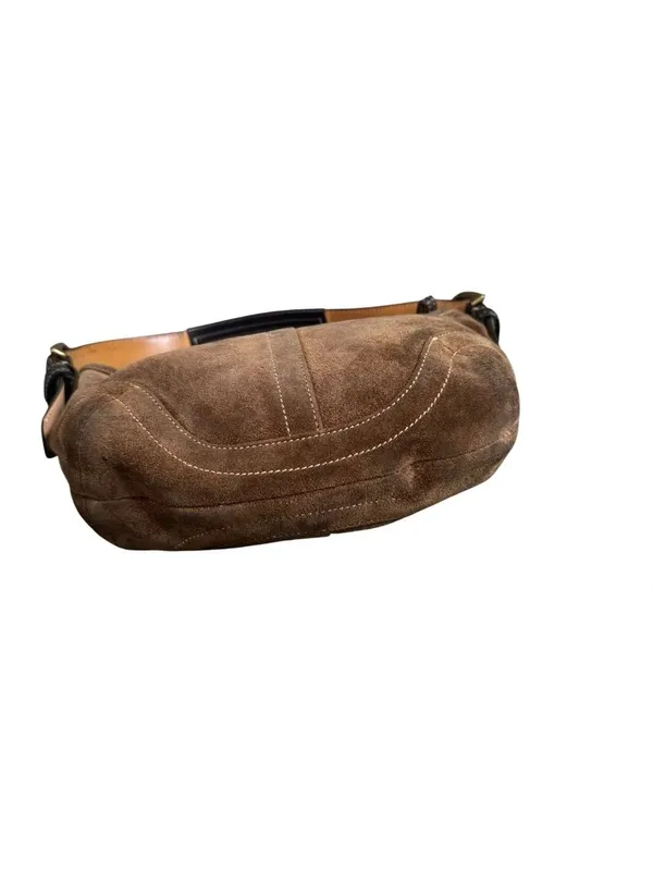 Coach D3S-9503 Suede Leather Shoulder Bag Handbag Brown Vintage - Image 5
