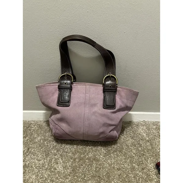 Y2K Vintage Rare Coach Lavender Soho Suede Tote 2004 - Image 15