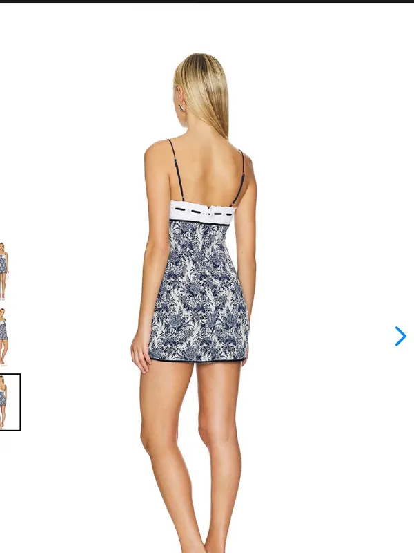 Zahra Mini Dress Revolve Blue Size M - Image 3