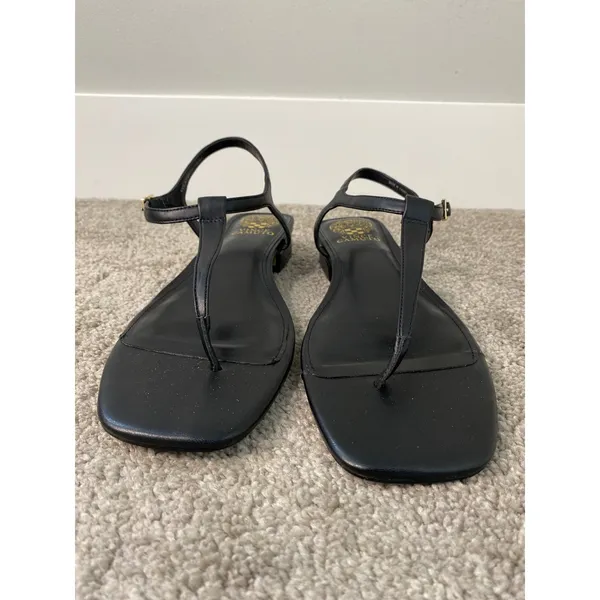 NWOT Vince Camuto Black Square Toe Thong Sandals Women’s Size 11 - Image 3