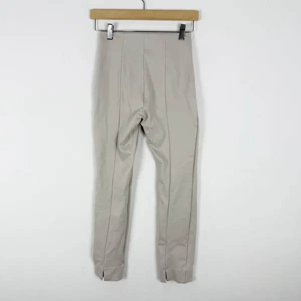 Quince Ultra-Stretch Ponte Pintuck Ankle Pants Ecru - Image 4