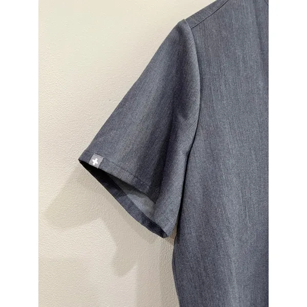 FIGS Catarina Scrub Top‎ Gray Medical Uniform Pocket Size L - Image 3